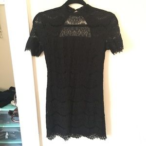 Lace High Neck LBD